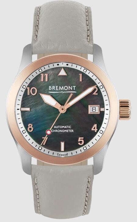 Best Bremont Mayfair Solo Maya Grey leather Strap Replica Watch